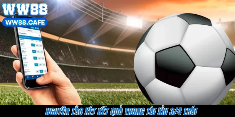 Nguyên tắc xét kết quả trong tài xỉu 3/4 trái